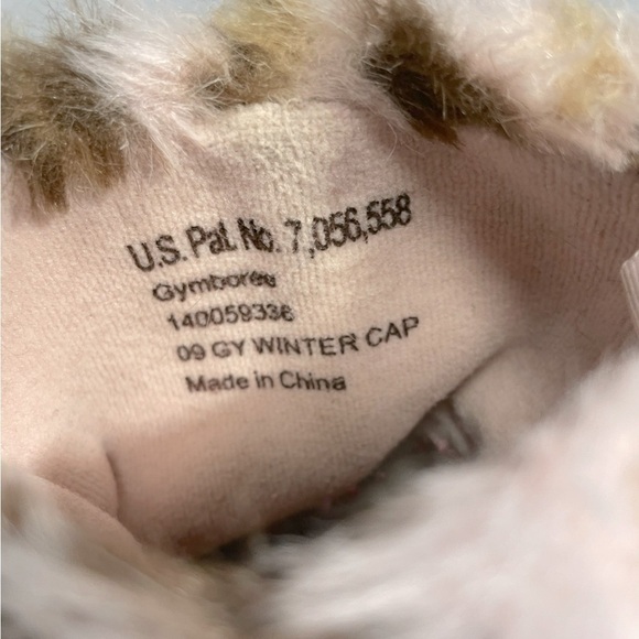 GYMBOREE light pink and brown Cheetah Cat print faux fur boots. Size 9. - Picture 3 of 5